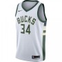 Men's Milwaukee Bucks Giannis Antetokounmpo #34 White Swingman Jersey - Association Edition Men's Milwaukee Bucks Giannis Antetokounmpo #34 White Swingman Jersey - Association Edition
