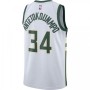 Men's Milwaukee Bucks Giannis Antetokounmpo #34 White Swingman Jersey - Association Edition Men's Milwaukee Bucks Giannis Antetokounmpo #34 White Swingman Jersey - Association Edition