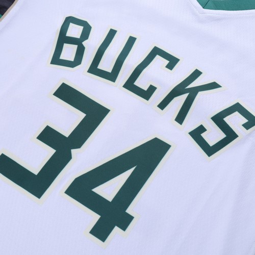 Men's Milwaukee Bucks Giannis Antetokounmpo #34 White Swingman Jersey - Association Edition Men's Milwaukee Bucks Giannis Antetokounmpo #34 White Swingman Jersey - Association Edition
