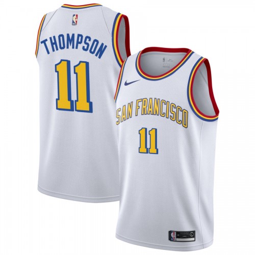 Men's Golden State Warriors Klay Thompson #11 White Classics Swingman Jersey - Classic Edition Men's Golden State Warriors Klay Thompson #11 White Classics Swingman Jersey - Classic Edition