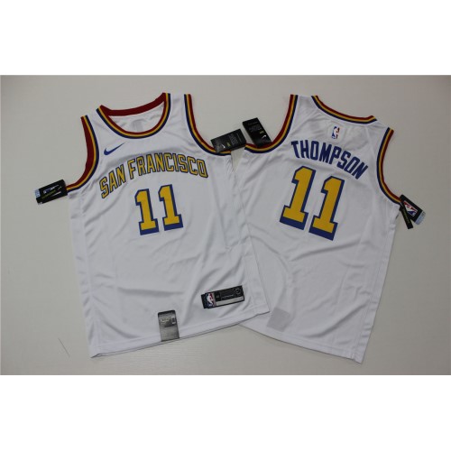 Men's Golden State Warriors Klay Thompson #11 White Classics Swingman Jersey - Classic Edition Men's Golden State Warriors Klay Thompson #11 White Classics Swingman Jersey - Classic Edition
