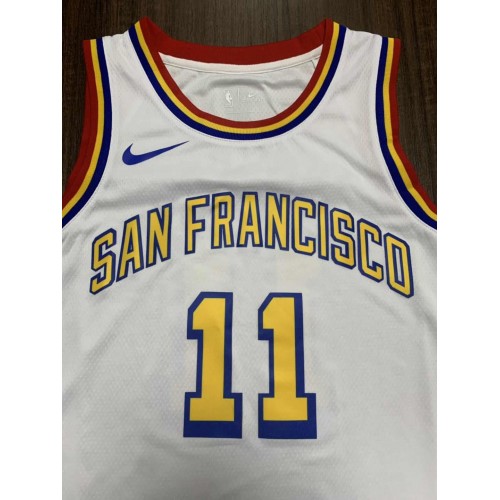 Men's Golden State Warriors Klay Thompson #11 White Classics Swingman Jersey - Classic Edition Men's Golden State Warriors Klay Thompson #11 White Classics Swingman Jersey - Classic Edition