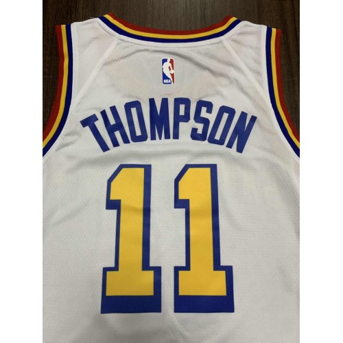 Men's Golden State Warriors Klay Thompson #11 White Classics Swingman Jersey - Classic Edition Men's Golden State Warriors Klay Thompson #11 White Classics Swingman Jersey - Classic Edition