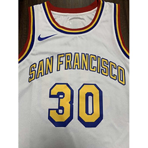 Men's Golden State Warriors Stephen Curry #30 White Classics Swingman Jersey - Classic Edition Men's Golden State Warriors Stephen Curry #30 White Classics Swingman Jersey - Classic Edition
