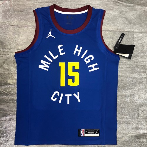 Men's Denver Nuggets Nikola Jokic #15 Jordan Blue 2020/21 Swingman Jersey - Statement Edition Men's Denver Nuggets Nikola Jokic #15 Jordan Blue 2020/21 Swingman Jersey - Statement Edition
