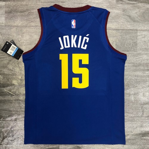 Men's Denver Nuggets Nikola Jokic #15 Jordan Blue 2020/21 Swingman Jersey - Statement Edition Men's Denver Nuggets Nikola Jokic #15 Jordan Blue 2020/21 Swingman Jersey - Statement Edition
