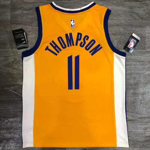 Men's Golden State Warriors Thompson #11 Jordan Gold 20/21 Swingman Jersey - Statement Edition Men's Golden State Warriors Thompson #11 Jordan Gold 20/21 Swingman Jersey - Statement Edition