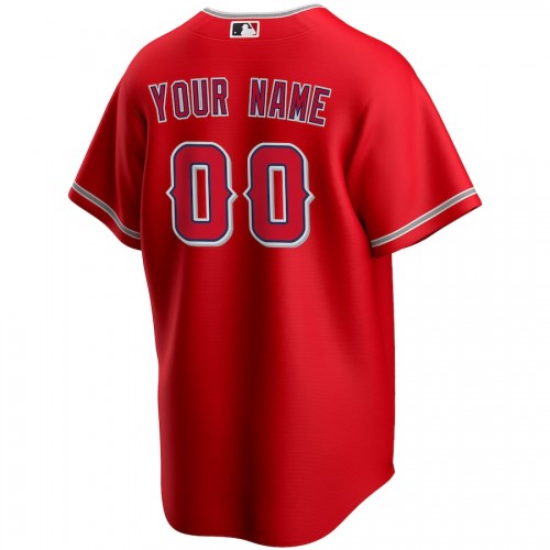 Men's Los Angeles Angels Nike Scarlet 2020 Alternate Custom Jersey Men's Los Angeles Angels Nike Scarlet 2020 Alternate Custom Jersey