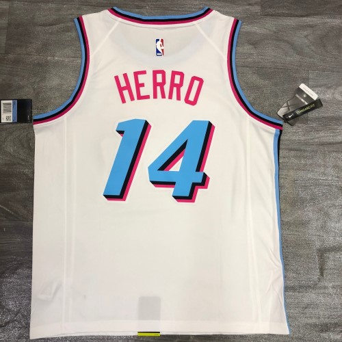 Men's Miami Heat Tyler Herro #14 White 19-20 Swingman Jersey - City Edition Men's Miami Heat Tyler Herro #14 White 19-20 Swingman Jersey - City Edition
