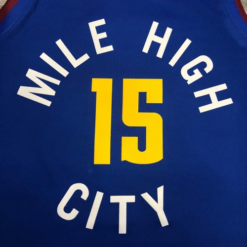 Men's Denver Nuggets Nikola Jokic #15 Jordan Blue 2020/21 Swingman Jersey - Statement Edition Men's Denver Nuggets Nikola Jokic #15 Jordan Blue 2020/21 Swingman Jersey - Statement Edition