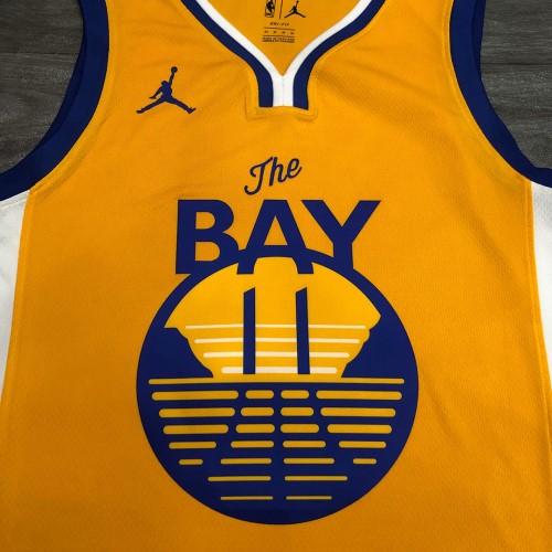 Men's Golden State Warriors Thompson #11 Jordan Gold 20/21 Swingman Jersey - Statement Edition Men's Golden State Warriors Thompson #11 Jordan Gold 20/21 Swingman Jersey - Statement Edition
