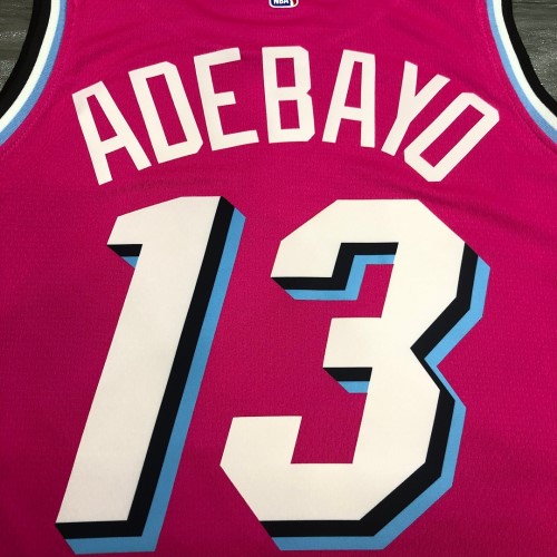 Men's Miami Heat Bam Adebayo #13 Pink 19-20 Swingman Jersey - City Edition Men's Miami Heat Bam Adebayo #13 Pink 19-20 Swingman Jersey - City Edition