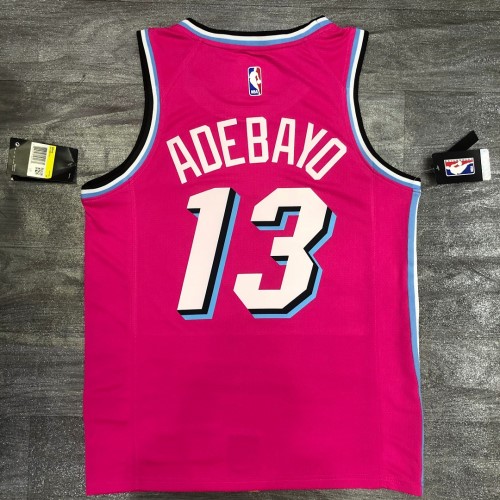 Men's Miami Heat Bam Adebayo #13 Pink 19-20 Swingman Jersey - City Edition Men's Miami Heat Bam Adebayo #13 Pink 19-20 Swingman Jersey - City Edition