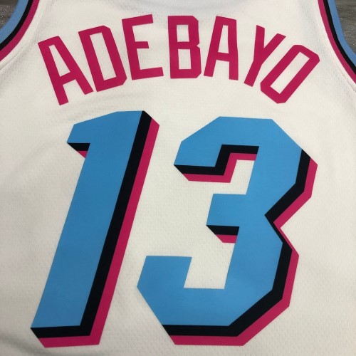 Men's Miami Heat Bam Adebayo #13 White 19-20 Swingman Jersey - City Edition Men's Miami Heat Bam Adebayo #13 White 19-20 Swingman Jersey - City Edition