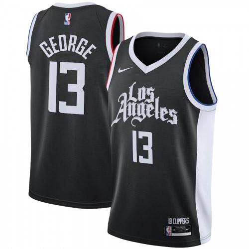 Men's LA Clippers Paul George #13 Nike Black 2020/21 Swingman Player Jersey – City Edition Men's LA Clippers Paul George #13 Nike Black 2020/21 Swingman Player Jersey – City Edition