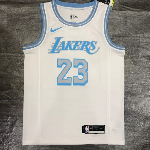 Men's Los Angeles Lakers LeBron James #23 Nike White 2020/21 Swingman Jersey - City Edition Men's Los Angeles Lakers LeBron James #23 Nike White 2020/21 Swingman Jersey - City Edition