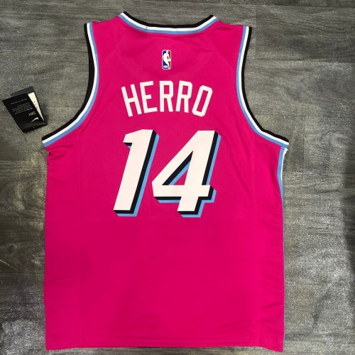 Men's Miami Heat Tyler Herro #14 Pink Swingman Jersey - City Edition Men's Miami Heat Tyler Herro #14 Pink Swingman Jersey - City Edition