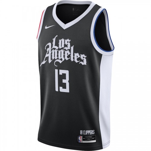 Men's LA Clippers Paul George #13 Nike Black 2020/21 Swingman Player Jersey – City Edition Men's LA Clippers Paul George #13 Nike Black 2020/21 Swingman Player Jersey – City Edition