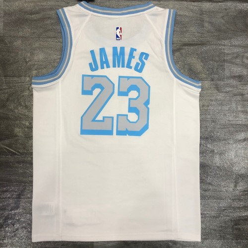 Men's Los Angeles Lakers LeBron James #23 Nike White 2020/21 Swingman Jersey - City Edition Men's Los Angeles Lakers LeBron James #23 Nike White 2020/21 Swingman Jersey - City Edition