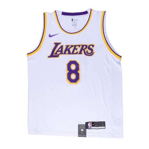 Men's Los Angeles Lakers Kobe Bryant #8 White Swingman Jersey - Association Edition Men's Los Angeles Lakers Kobe Bryant #8 White Swingman Jersey - Association Edition