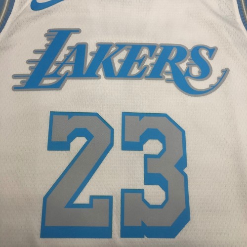 Men's Los Angeles Lakers LeBron James #23 Nike White 2020/21 Swingman Jersey - City Edition Men's Los Angeles Lakers LeBron James #23 Nike White 2020/21 Swingman Jersey - City Edition