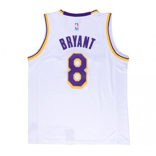 Men's Los Angeles Lakers Kobe Bryant #8 White Swingman Jersey - Association Edition Men's Los Angeles Lakers Kobe Bryant #8 White Swingman Jersey - Association Edition