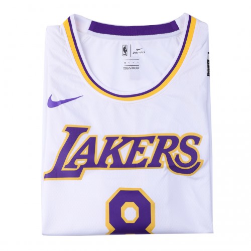 Men's Los Angeles Lakers Kobe Bryant #8 White Swingman Jersey - Association Edition Men's Los Angeles Lakers Kobe Bryant #8 White Swingman Jersey - Association Edition