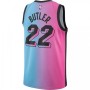 Men's Miami Heat Jimmy Butler #22 Blue&Pink 20/21 Swingman Jersey - City Edition Men's Miami Heat Jimmy Butler #22 Blue&Pink 20/21 Swingman Jersey - City Edition