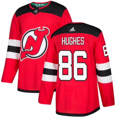 Men's New Jersey Devils Jack Hughes #86 Red Authentic Jersey Men's New Jersey Devils Jack Hughes #86 Red Authentic Jersey