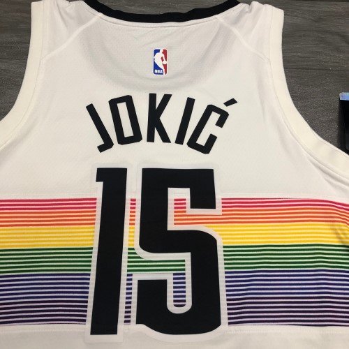 Men's Denver Nuggets Nikola Jokic #15 Nike White Swingman Player Jersey – City Edition Men's Denver Nuggets Nikola Jokic #15 Nike White Swingman Player Jersey – City Edition