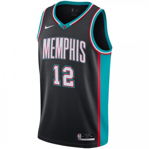 Men's Memphis Grizzlies Ja Morant #12 Black Hardwood Classics 2020/21 Jersey - Classic Edition Men's Memphis Grizzlies Ja Morant #12 Black Hardwood Classics 2020/21 Jersey - Classic Edition