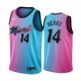 Men's Miami Heat Tyler Herro #14 Blue&Pink 20/21 Swingman Jersey - City Edition Men's Miami Heat Tyler Herro #14 Blue&Pink 20/21 Swingman Jersey - City Edition