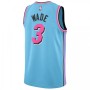 Men's Miami Heat Dwyane Wade #3 Nike Blue 2019/20 Finished Swingman Jersey - City Edition Men's Miami Heat Dwyane Wade #3 Nike Blue 2019/20 Finished Swingman Jersey - City Edition