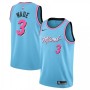 Men's Miami Heat Dwyane Wade #3 Nike Blue 2019/20 Finished Swingman Jersey - City Edition Men's Miami Heat Dwyane Wade #3 Nike Blue 2019/20 Finished Swingman Jersey - City Edition