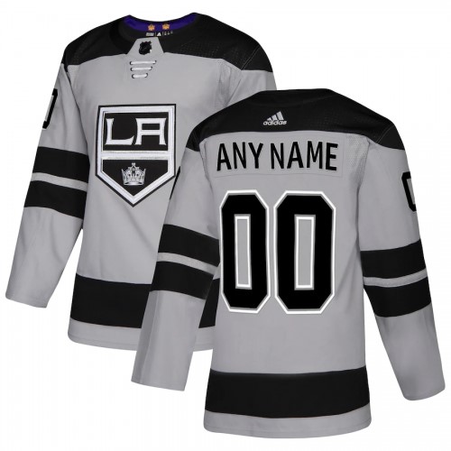 Men's Los Angeles Kings adidas Gray Alternate Authentic Custom Jersey Men's Los Angeles Kings adidas Gray Alternate Authentic Custom Jersey