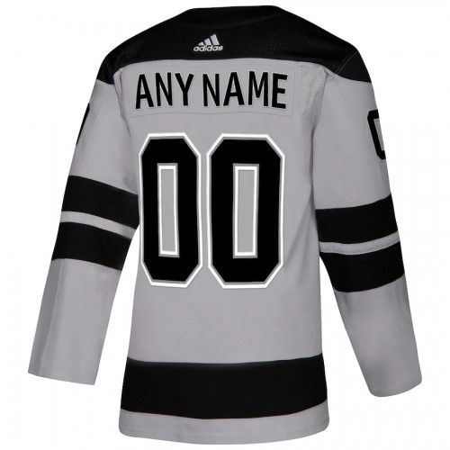 Men's Los Angeles Kings adidas Gray Alternate Authentic Custom Jersey Men's Los Angeles Kings adidas Gray Alternate Authentic Custom Jersey