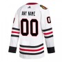 Men's Chicago Blackhawks adidas White Away Authentic Custom Jersey Men's Chicago Blackhawks adidas White Away Authentic Custom Jersey