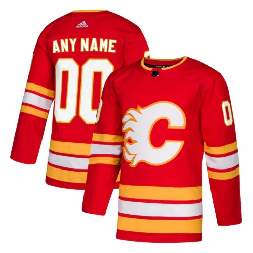 Men's Calgary Flames adidas Red Alternate Authentic Custom Jersey Men's Calgary Flames adidas Red Alternate Authentic Custom Jersey
