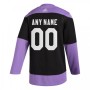 Men's Minnesota Wild adidas Black Hockey Fights Cancer Custom Practice Jersey Men's Minnesota Wild adidas Black Hockey Fights Cancer Custom Practice Jersey