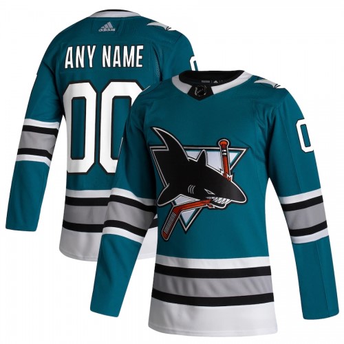 Men's San Jose Sharks adidas Teal 30th Anniversary Authentic Custom Jersey Men's San Jose Sharks adidas Teal 30th Anniversary Authentic Custom Jersey