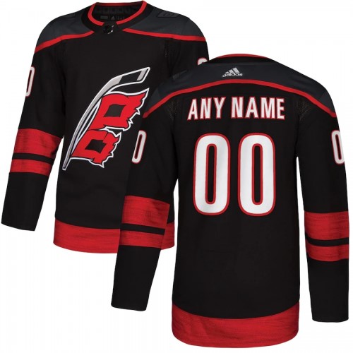 Men's Carolina Hurricanes adidas Black Alternate Authentic Custom Jersey Men's Carolina Hurricanes adidas Black Alternate Authentic Custom Jersey