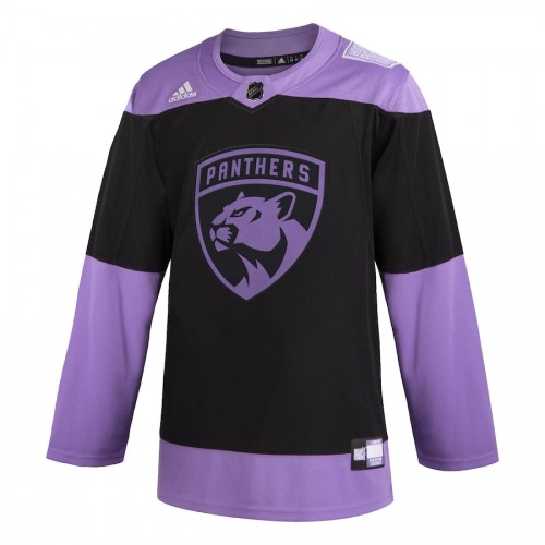 Men's Florida Panthers adidas Black Hockey Fights Cancer Custom Practice Jersey Men's Florida Panthers adidas Black Hockey Fights Cancer Custom Practice Jersey
