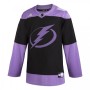 Men's Tampa Bay Lightning adidas Black Hockey Fights Cancer Custom Practice Jersey Men's Tampa Bay Lightning adidas Black Hockey Fights Cancer Custom Practice Jersey