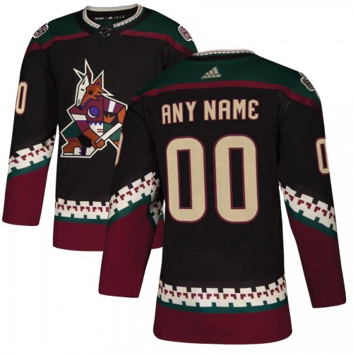 Men's Arizona Coyotes adidas Black Alternate Authentic Custom Jersey Men's Arizona Coyotes adidas Black Alternate Authentic Custom Jersey