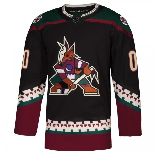 Men's Arizona Coyotes adidas Black Alternate Authentic Custom Jersey Men's Arizona Coyotes adidas Black Alternate Authentic Custom Jersey