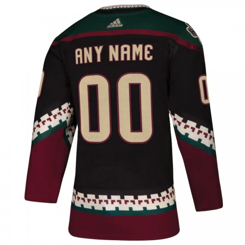 Men's Arizona Coyotes adidas Black Alternate Authentic Custom Jersey Men's Arizona Coyotes adidas Black Alternate Authentic Custom Jersey