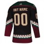 Men's Arizona Coyotes adidas Black Alternate Authentic Custom Jersey Men's Arizona Coyotes adidas Black Alternate Authentic Custom Jersey