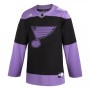 Men's St. Louis Blues adidas Black Hockey Fights Cancer Custom Practice Jersey Men's St. Louis Blues adidas Black Hockey Fights Cancer Custom Practice Jersey