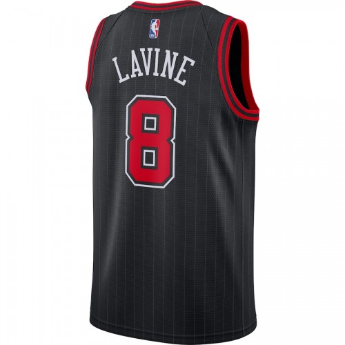 Men's Chicago Bulls Zach LaVine #8 Jordan Black 2020/21 Swingman Jersey - Statement Edition Men's Chicago Bulls Zach LaVine #8 Jordan Black 2020/21 Swingman Jersey - Statement Edition