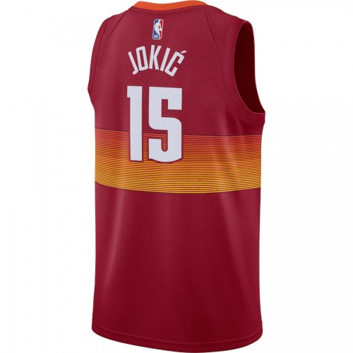 Men's Denver Nuggets Nikola Jokic #15 Nike Red 2020/21 Swingman Player Jersey – City Edition Men's Denver Nuggets Nikola Jokic #15 Nike Red 2020/21 Swingman Player Jersey – City Edition